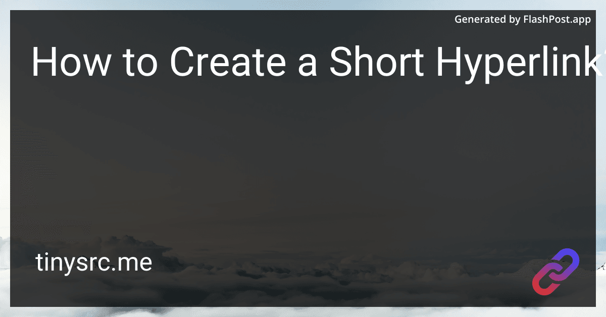 How to Create a Short Hyperlink?