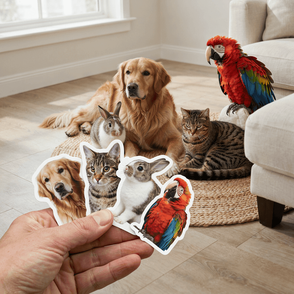 Custom Pet Stickers from Photo | Personalized Pet Decals