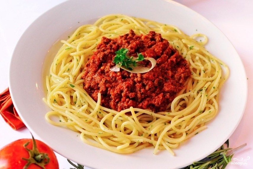 Как приготовить итальянскую пасту с фаршем image