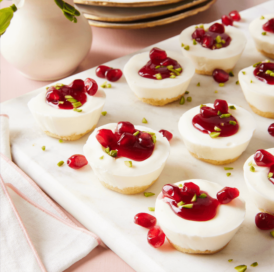 Mini Pomegranate Cheesecakes Recipe preview