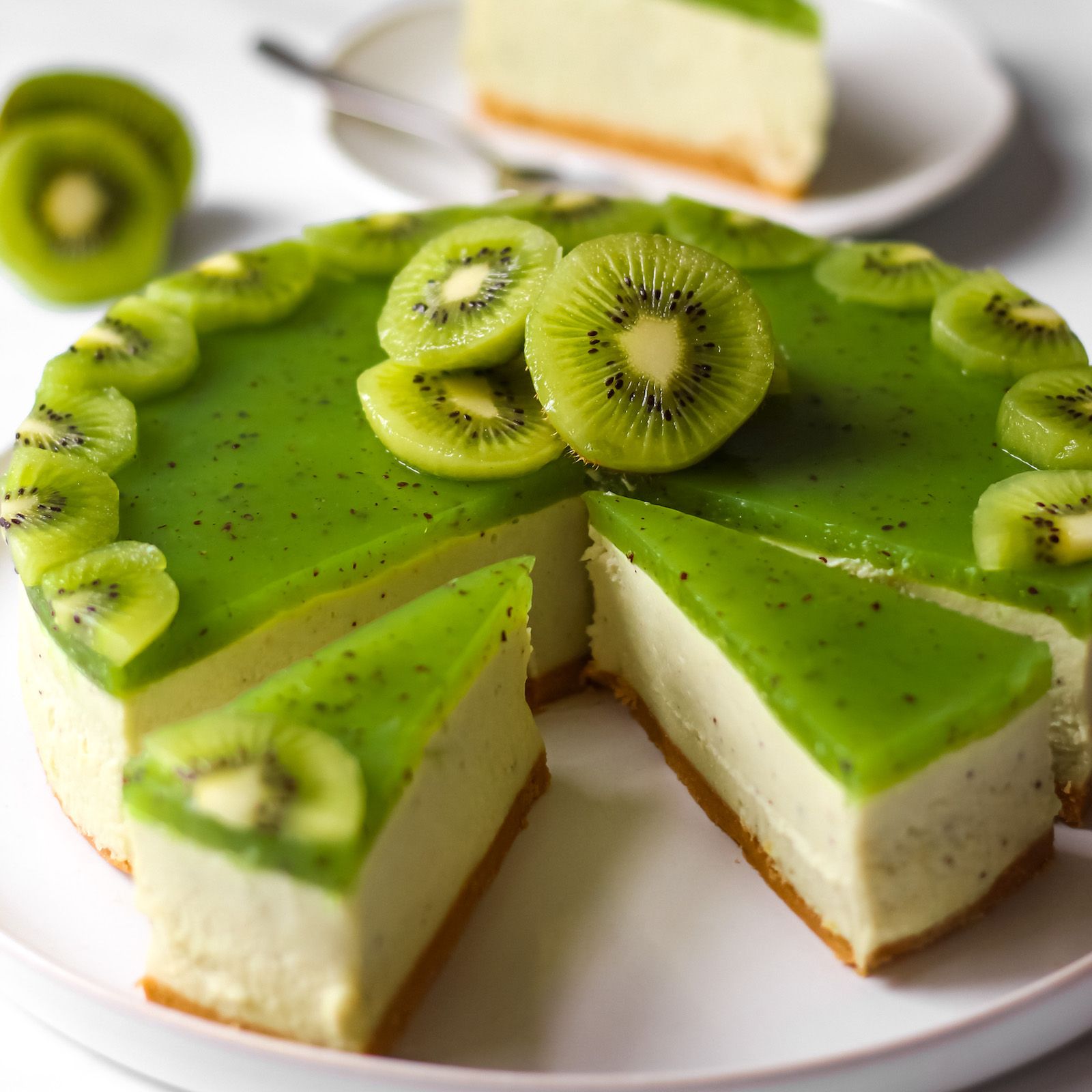 No Bake Kiwi Cheesecake Recipe image