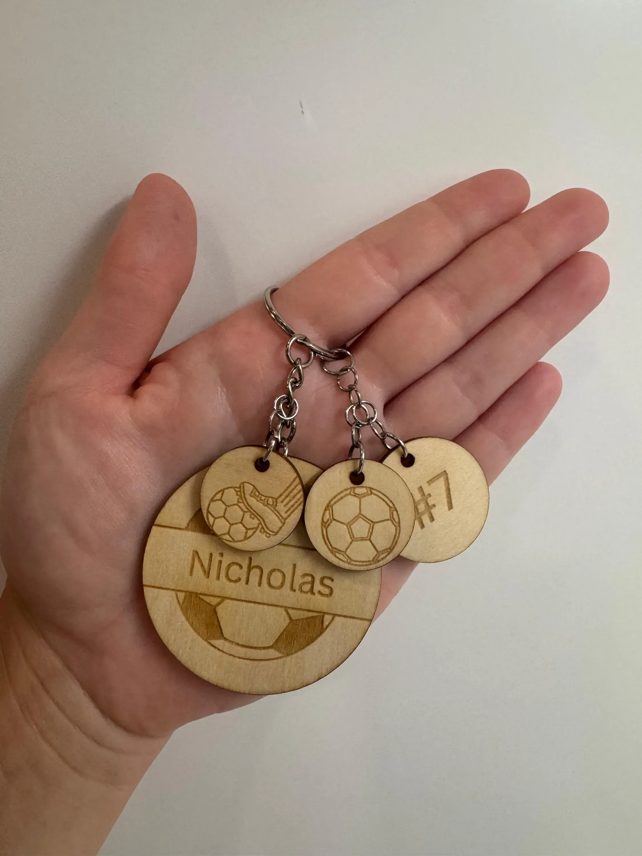 Personalized Soccer Keychain with Custom Name and Number