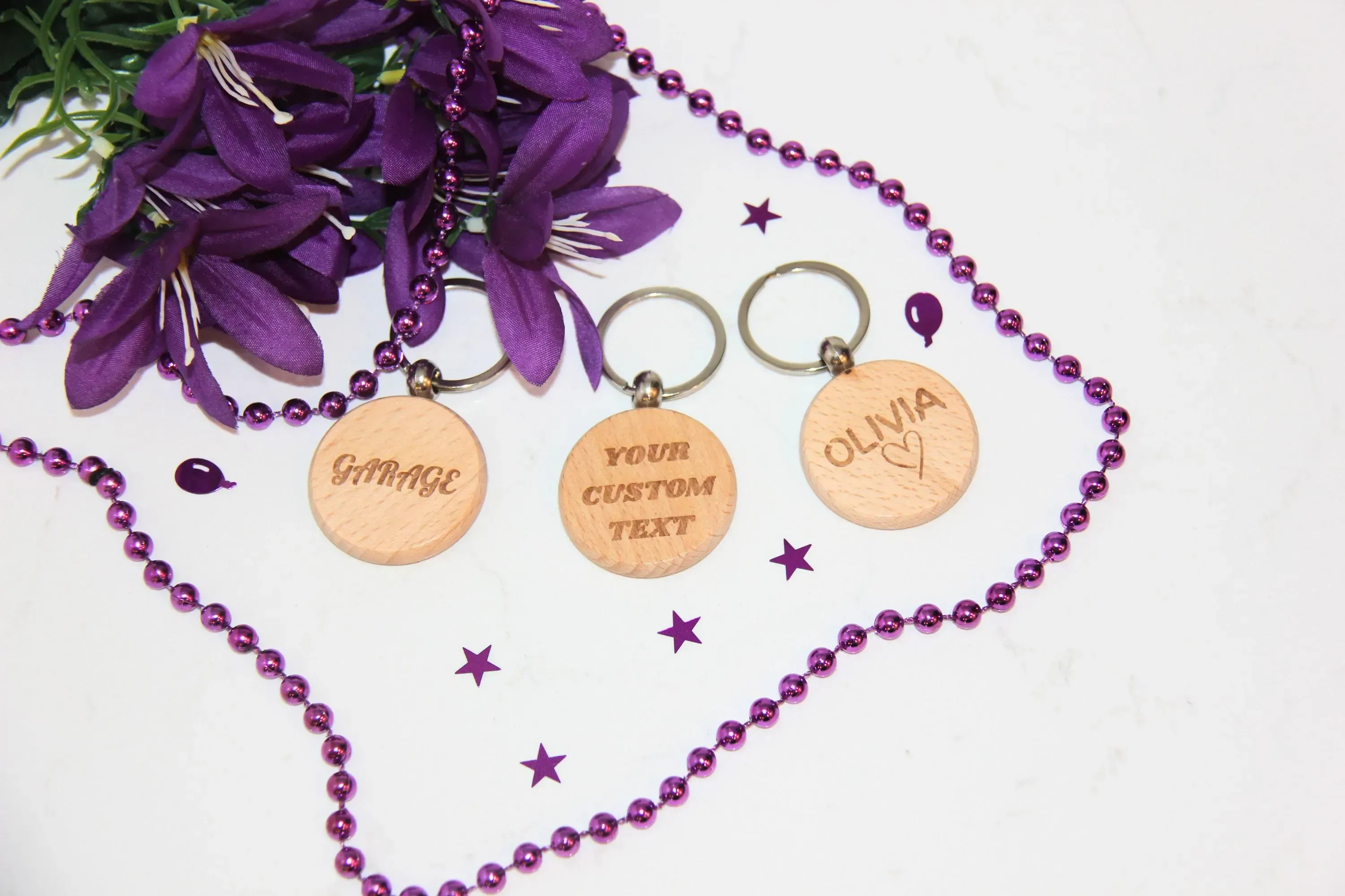 Personalized Wooden Keychain
