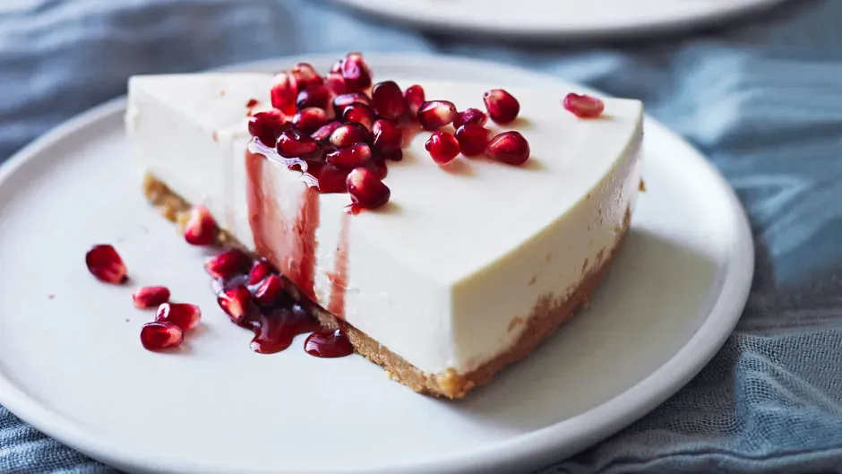Pomegranate Cheesecake Recipe image