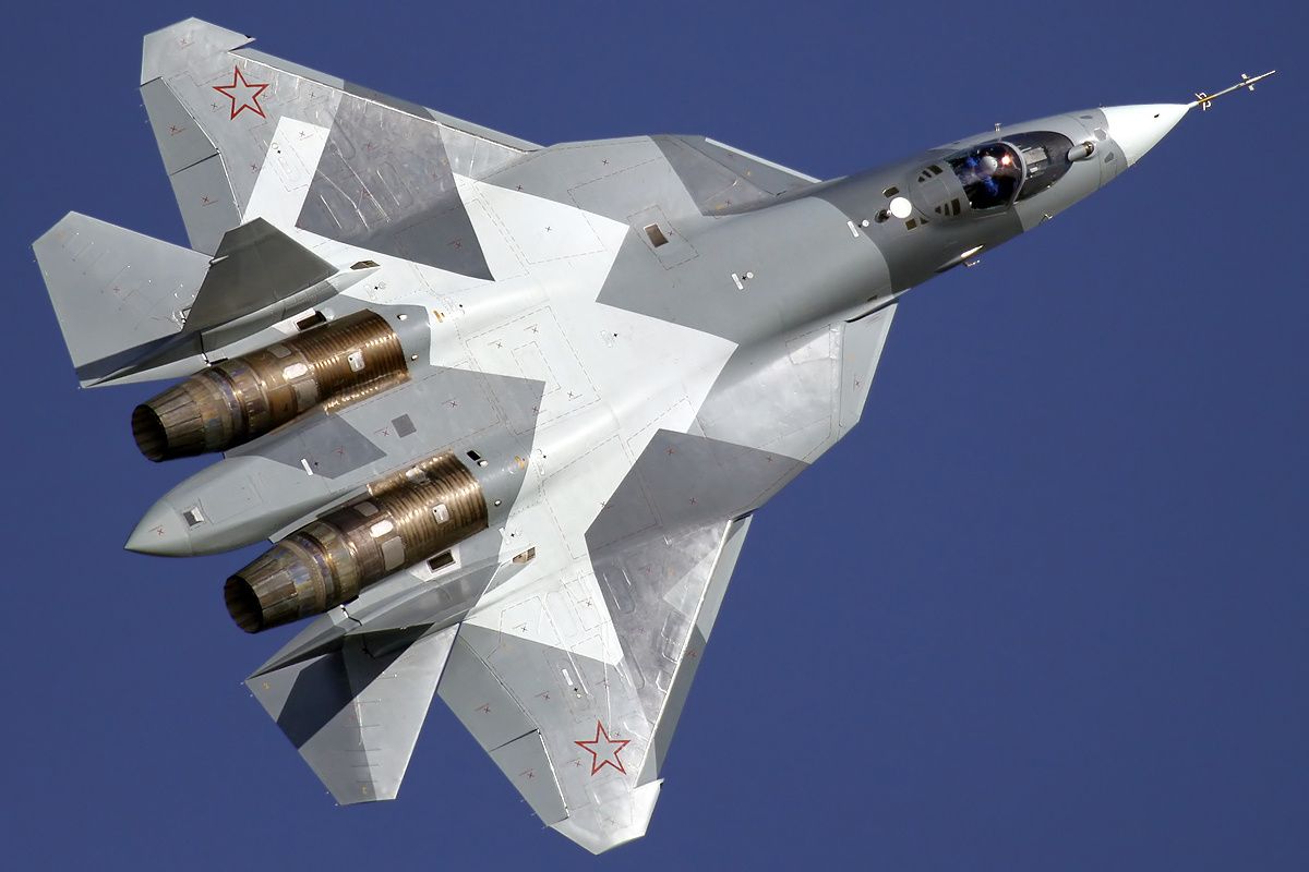 Су-57 двухдвигательный реактивный самолет preview