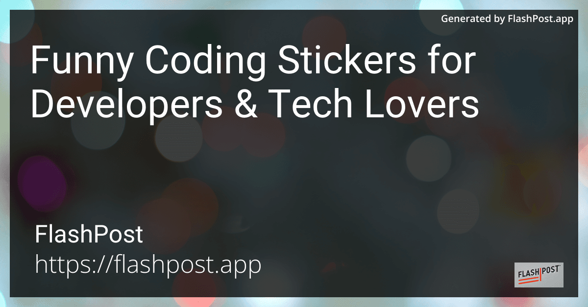 Funny Coding Stickers for Developers & Tech Lovers