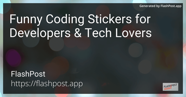 Funny Coding Stickers for Developers & Tech Lovers
