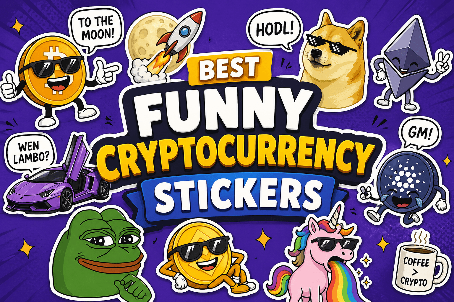 Best Funny Cryptocurrency Stickers in 2026